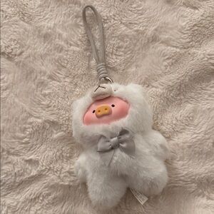 Lulu The Piggy Vintage Teddy Plush Keychain